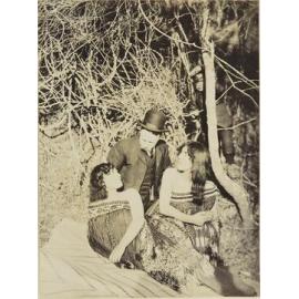 Two unidentified wāhine Māori and one unidentified man