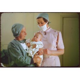 Cecily Pickerill and nurse with patient