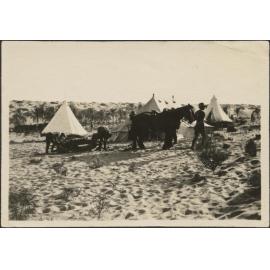'Wounded officer on sledge Debabis camp 9th'