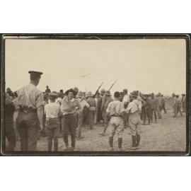 Candid group of soldiers