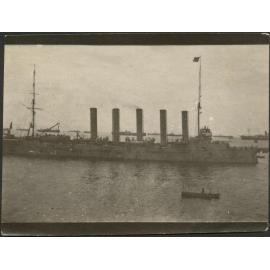 '"Askold" at Colombo Russian cruiser in Mediterranean known as the "Packet of fags" the "Woodbines" the Tommys smoked were in packets of five'