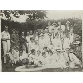 Large group outdoors, 'Dunedin? 1920s'