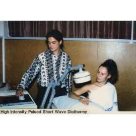 Students using high intensity pulsed short wave diathermy