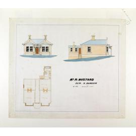 Plan of residence for Mr R. Mustard, Kew, S. Dunedin, no.1112, G.W. Gough architect