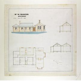 Plan for additions to residence for Mrs W. Mawson, Mihiwaka, no.1117 , G.W. Gough architect
