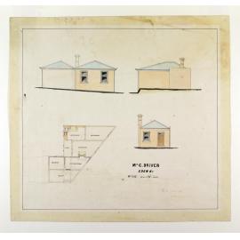 Plan for shop and dwelling for Mr G. Driver, Eden Street, [Dunedin], no.1135, G.W. Gough architect