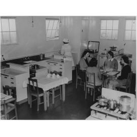 'A meal being served in the Unit Kitchen Laboratory'