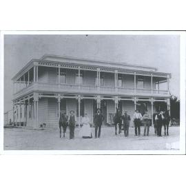"Bridge Hotel" Mrs Nash, proprietress, Second from left