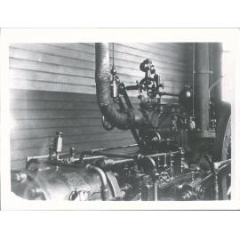 View of air compressor for generating compressed air for rock drilling underground