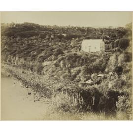 Depot & 'Derry Castle' punt, Port Ross, Auckland Island