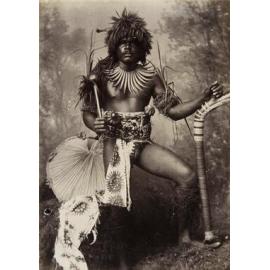 Mountaineer in war costume, Fiji