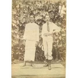 Robert Louis Stevenson and Samoan chief, Vailima, Apia