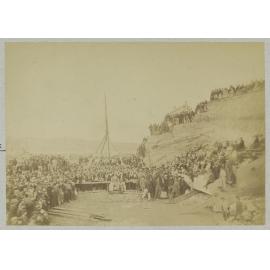 Laying the foundation stone of the Masonic Hall, Moray Place, Dunedin