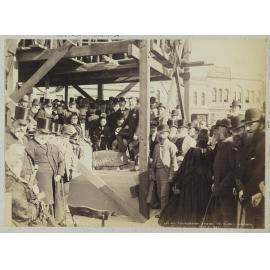 Laying foundation stone Dr Burns' Memorial