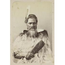 Unidentified man in a kahu kuri