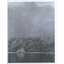 "The misty heights of Breaksea Sound" [above Beach Harbour"