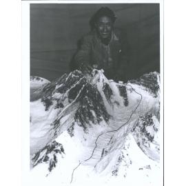 Sherpa Tensing in London with Everest Model