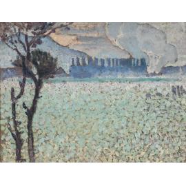 View of locomotive sheds, Dunedin