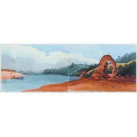 Nelson. Rocks in Blind Bay, near Motueka about 1846