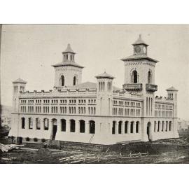 Main Building of NZ Exhibition, 1865, completing