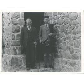 At entrance of St Davids memorial church