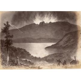 Mount Tarawera in Eruption June 10 1886 as seen from Wairoa