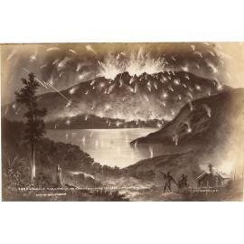 Mount Tarawera in Eruption June 10 1886 as seen from Wairoa