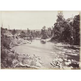 Looking down the Mungaroa [Mangaroa] River, Wellington and Masterton Road