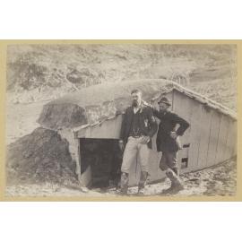 Blyth and Lundius and the fowlhouse where they took refuge on the night of the eruption