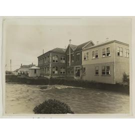 Dental School after flood, showing part undermined