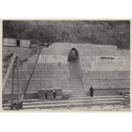 Concrete structure with arch and steps