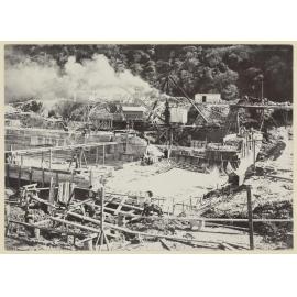 Plank pathways and concreting work