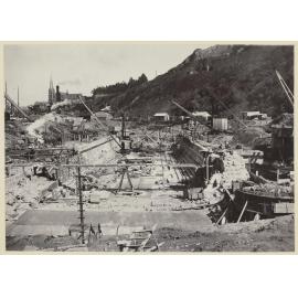 Elevated view of site