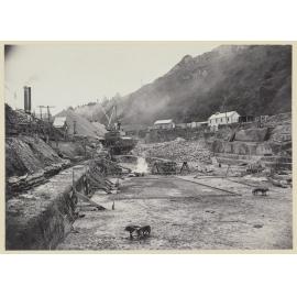 Excavated area as concreting is started