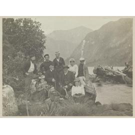 A boat party from the SS Tarawera, Wet Jacket Arm