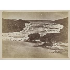 Pink Terrace from Sculpture Pool, Rotomahana