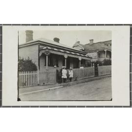Edwards family outside their home