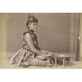 Unidentified young woman with kava bowl