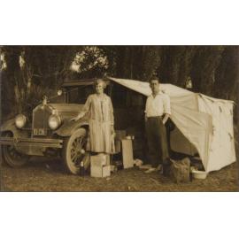 George and Nell Chance with car tent