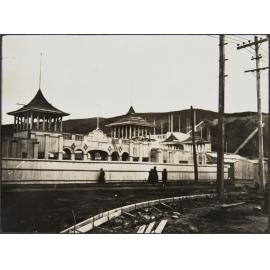 Front entrance viewed from outside the complex