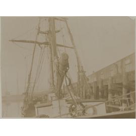 A Schooner at the Cross Wharf, Dunedin