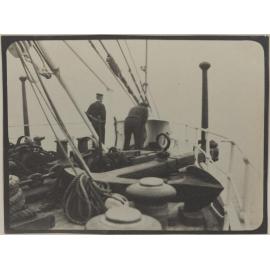 Forecastle of Mararoa - in the Fog