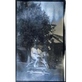Girls on a rocking horse