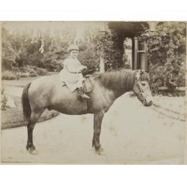 Dorothy Pharazyn on horseback