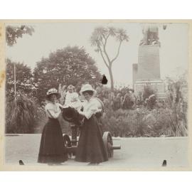 Women and infant at Franklin Square