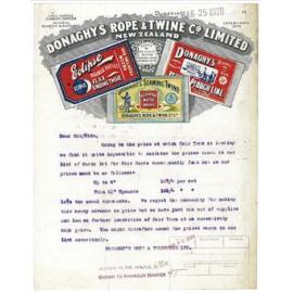 Donaghys Rope and Twine Company Limited letterhead