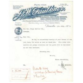 J. & W. Faulkner letterhead