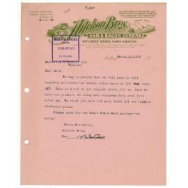 Hitchon Brothers letterhead