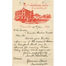 Leviathan Hotel letterhead