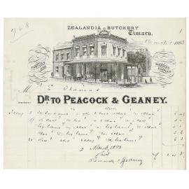 Peacock and Geaney billhead